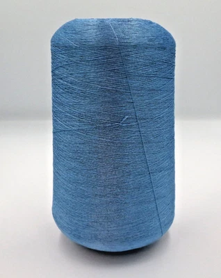 Burkes Mills VTG 80s Brt Poly "Copen" Blue Embroidery Thread Cone  135/2 630Grs - Image 1 of 4