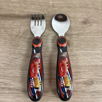 Juego de tenedores cuchara bebé niño Lightning McQueen The First Years Disney Pixar Cars Foto 1 de 4