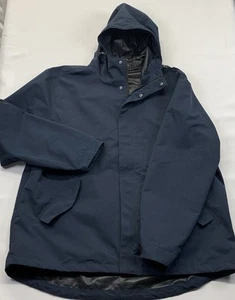 Line Of Trade The Portland Rain Jacket Mens XXL Full Zip/Snap Navy Blue - Picture 1 of 12