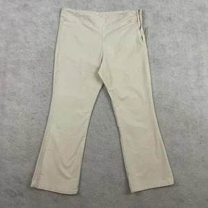 Free People In My Feelings Pants Womens Large Cream Velvet Crop Slim Flare NEW - Picture 1 of 15