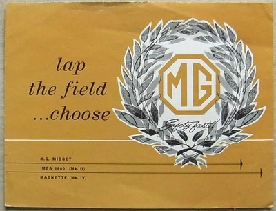 MG RANGE Midget MGA 1600 Magnette Car Sales Brochure Sept 1961 #H&E 6186 - Image 1 of 3