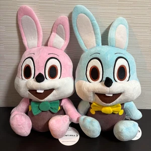 KONAMI Silent Hill 3 Robbie the Rabbit Plush Toy Blue Pink Set of 2 Rare NEW JP - Picture 1 of 2