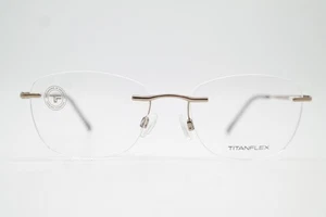 Occhiali TITANFLEX 823015 Oro Senza Montatura Nuovi - Foto 1 di 6