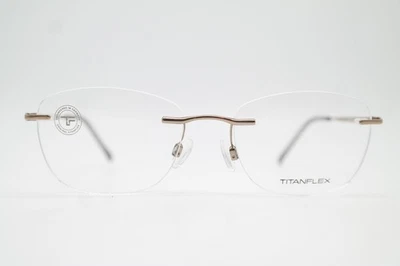 Occhiali TITANFLEX 823015 Oro senza Montatura Occhiali Nuovo - Immagine 1 di 4