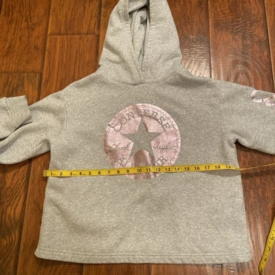 Sudadera con capucha corta Converse para niñas talla grande Foto 1 de 4