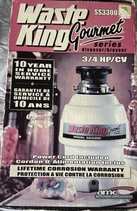Waste King 3/4 HP Gourmet Series SS3300 Garbage Disposer Continuous Feed w/ Cord - Picture 1 of 2