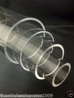 Clear Perspex Acrylic Plexi Pipe Tube 90mm x 3mm Wall 500mm Long Length