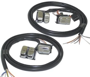New Chrome Handlebar Switch Kit For 1996-2006 Harley Davidson - Picture 1 of 1