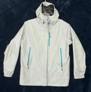 Cabelas Goretex Rain Jacket Women's XL Hooded Lightweight Shell Light Gray - Picture 1 of 20