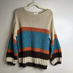Suéter UMGEE Para Mujer Mediano Multicolor Rayas Grueso Pullover Suéter - Imagen 1 de 6