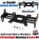For Suzuki DR-650 DRZ400 Aluminum LED Headlight Mounting Bracket Kit & Lock Nuts