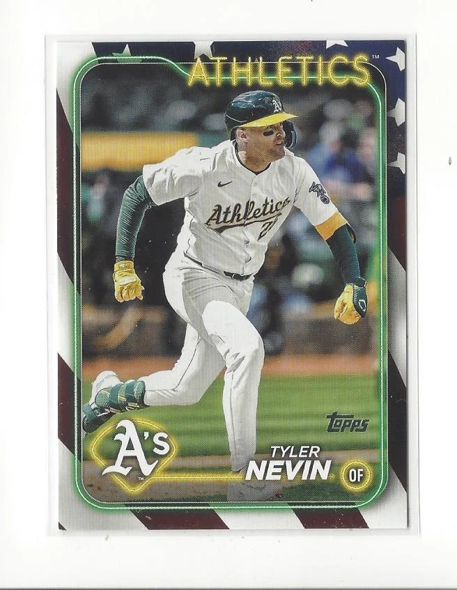 2024 Topps Update Independence Day #US3 Tyler Nevin A's /76  - Image 1 of 1