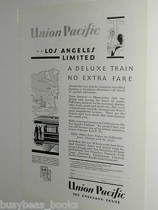 1929 Union Pacific RR train advertisement, Los Angeles Limited - Picture 1 of 3