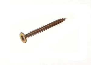 New 100 X Chip Board Screw Fixings Yzp Yellow Zinc Plated Steel 5.0 X 50 - Onest - Picture 1 of 1