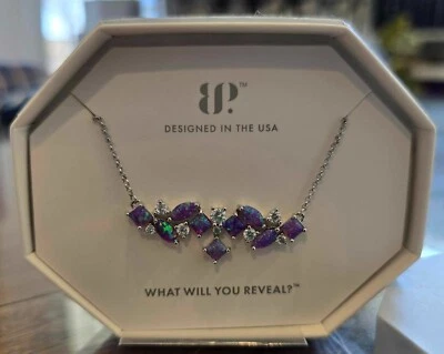 Collar Bomb Party Original RBP5924 Call It Love, Chapado en Rodio, Ópalo Foto 1 de 3