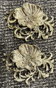 MUSI Schuhclips silberfarben Blumen/Blumen Vintage - Bild 1 von 4