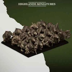 Sewer Vermin - Vermin Acolytes 20 no com - Highlands Miniatures - 28 mm - Foto 1 di 18