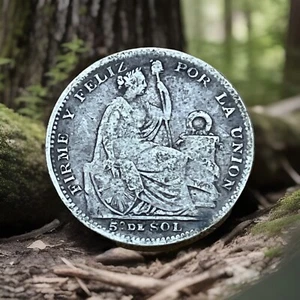 PERÚ 1899 1/5 DE SOL PLATA MUY BUEN ESTADO LM - Imagen 1 de 3