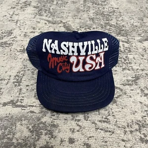 Sombrero de camionero vintage Snapback NASHVILLE EE. UU. MUSIC CITY Park Avenue (como capital) - Imagen 1 de 3