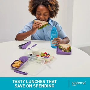 to GO Bento Lunch | 1.65 L | School Lunch Box with Compartments & Snack Pot |... - Picture 1 of 12