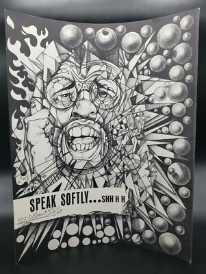 Cartaz Siegfried Reinhardt assinado impressão falar suavemente 1978 assinado - Imagem 1 de 3