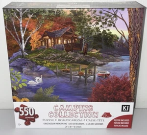 550 Pc Jigsaw Puzzle Camping Collection Memory Lake 24" x 18" New Sealed - Picture 1 of 4