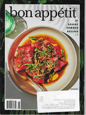 Bon Appetit Magazine Jun / Jul 2021 Recipes Cooking Watermelon Snap Pea Salad - Image 1 of 2