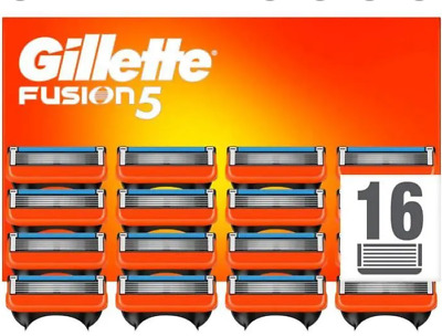 Lot 16 Lames GILLETTE Fusion 5 Recharge De Rasoir Homme Pack Gilette ORIGINAL • 36.18€