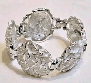 Pulsera de eslabones redondos vintage Sarah Coventry esmaltada blanca - firmada  - Imagen 1 de 6