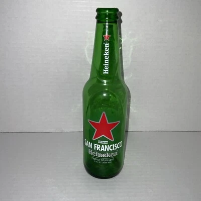 Коллекционная мужская, пещерная пивная бутылка Heineken пустая бутылка 9 дюймов Сан-Франциско - Изображение 1 из 3