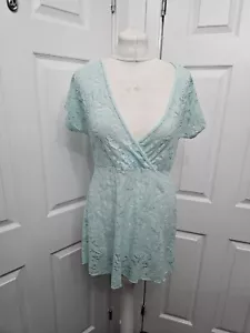 Mega Design Aqua Green Top Lace Mesh Size M/L - Picture 1 of 10