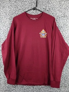 Disney Cruise Lines Mickey Mouse Long Sleeve T-Shirt Men’s S Steamboat Maroon M - Picture 1 of 14