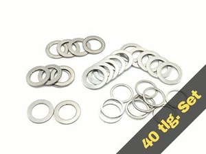 Passscheiben Set 5x10mm 40tlg. DIN988 - 0,1mm - 0,2mm - 0,3mm - 0,5mm Edelstahl - Bild 1 von 6