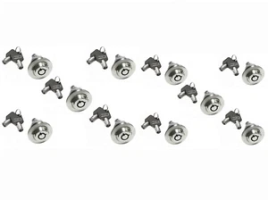 Lot of 10 Gun Cabinet Original Homak toolbox lock 3/4" with black key cover 2417 - Imagen 1 de 4
