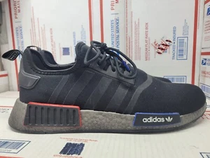 Adidas NMD R1 Men's Size 14 Running Shoes Black/White/Grey GX6978 Used - Picture 1 of 12