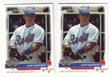 2003 Grandstand California-Carolina League All Stars Jeff Mathis 2 Card Lot