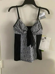Women's Black and White Swimsuit Bra Top - Bild 1 von 2