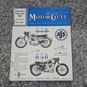 Vintage 16 March 1961 Motor Cycle Magazine A.J.S BSA Triumph Norton Collectable - Picture 1 of 4