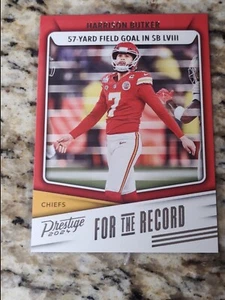 2024 Panini Prestige - For the Record #FR-HB Harrison Butker Kansas City Chiefs - Bild 1 von 2