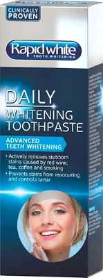 RAPIDWHITE Rapid White Daily Whitening Toothpaste 100ml Advanced Teeth Whitening