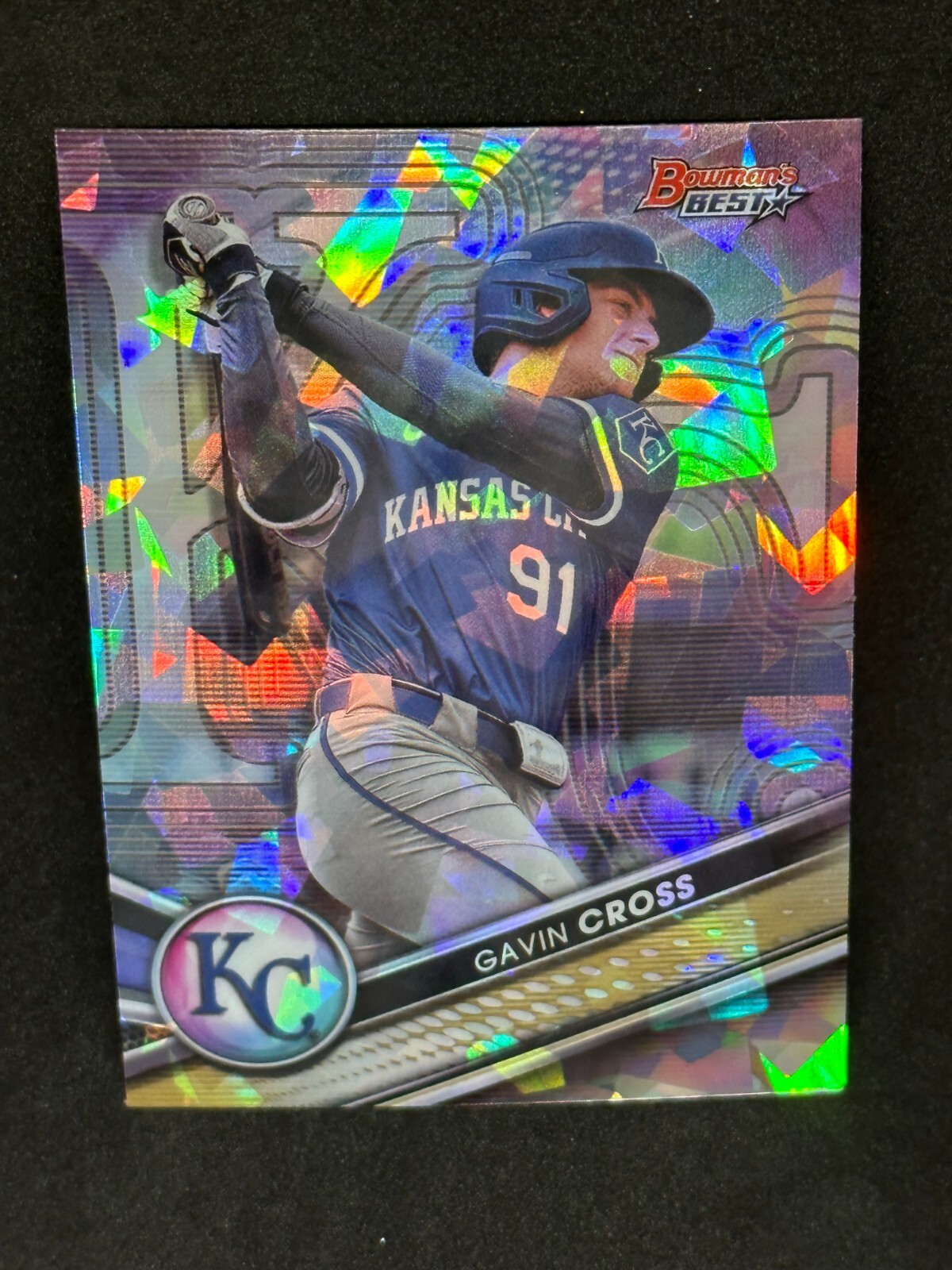 2022 Bowman's Best Gavin Cross Atomic Refractor  Prospect card TP-5 KC Royals