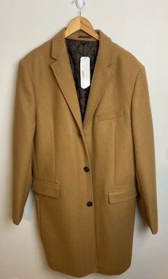 J Crew Men’s NWT Overcoat 46L Brown Wool Insulated Primaloft - Image 1 of 4