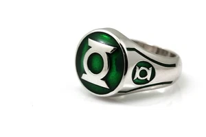 Green Lantern Ring Green Lantern Replica Green Lantern Corp 925 Silver - Picture 1 of 5