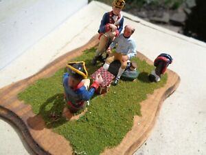 Stadden or similar, British 1777 diorama AWI, 54mm lead figure, playing checkers