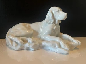Haviland & Co. Limoges Francia cane da caccia figura artista firmata Jules Dubois - Foto 1 di 7