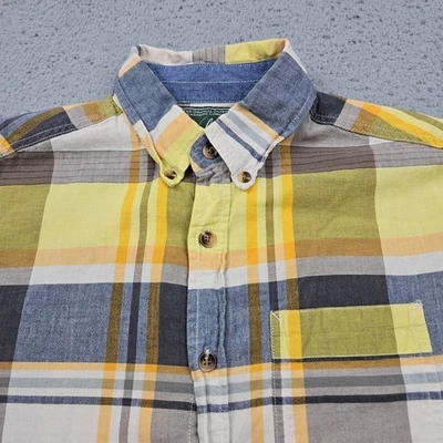 Woolrich Shirt Mens Small Plaid Short Sleeve Button Up Organic Cotton Casual - Image 1 of 4