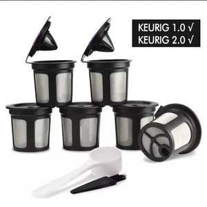 6 Pack Reusable Refillable Single K-Cups Coffee Filter Pod for Keurig K400,K425 - Picture 1 of 7