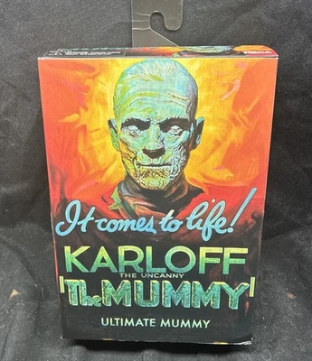 FIGURA DE ACCIÓN ULTIMATE MUMMY 7" NECA B & W BORIS KARLOFF NUEVA EN CAJA HORROR Foto 1 de 4