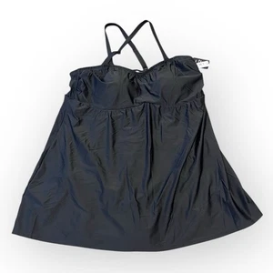 Torrid Badeanzug Tankini gefüttert mittlere Abdeckung Damengröße 3X schwarz Aline neu mit Etikett - Bild 1 von 5