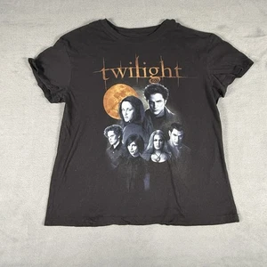 Womens Twilight Movie Graphic T-shirt Medium Tee Black Short Sleeve Cute - Picture 1 of 5